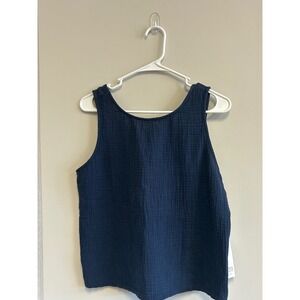 Carve Designs Navy Blue Tank Top Sleeveless Textured Casual Womens Size Small